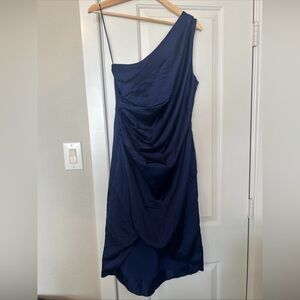 Banana Republic One-Shoulder Asymmetrical Hem Purple Dress 6 NWOT